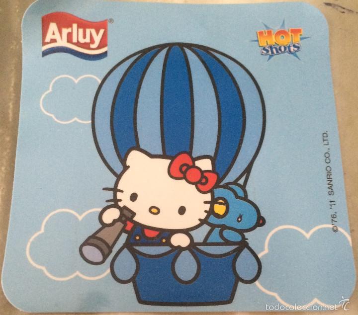 Coleccionismo: Posavasos infantil de Hello Kitty. Publicitario de Arluy. Plastificado. Nuevo.