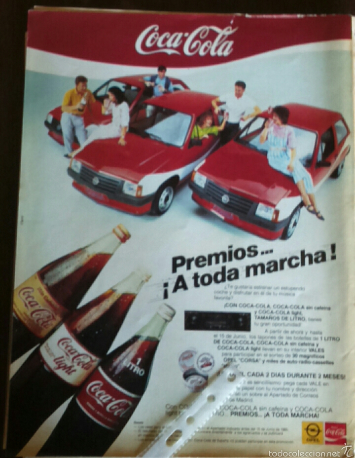 Collecting: Publicidad bebida Coca Cola y Opel Corsa de 1985