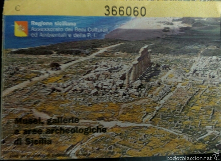 Collezionismo: Entrada Museo Arqueologico de Sicilia