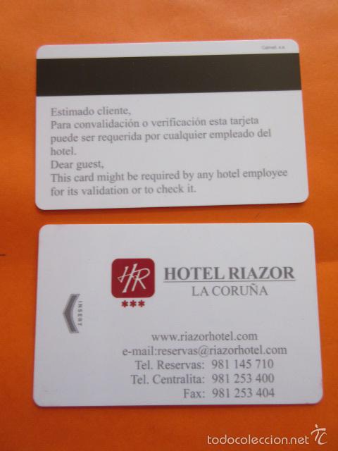 Coleccionismo: TARJETA PLASTICO LLAVE HOTEL - HOTEL RIAZOR LA CORU&Ntilde;A