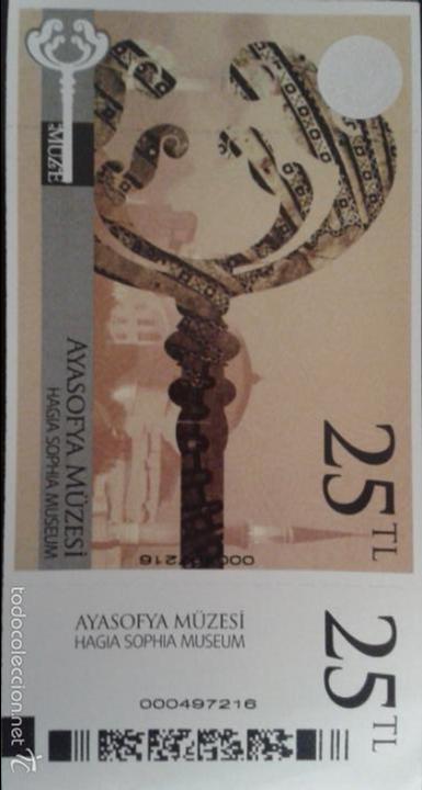 Collezionismo: ENTRADA MUSEO AYASOFYA DE TURQUIA