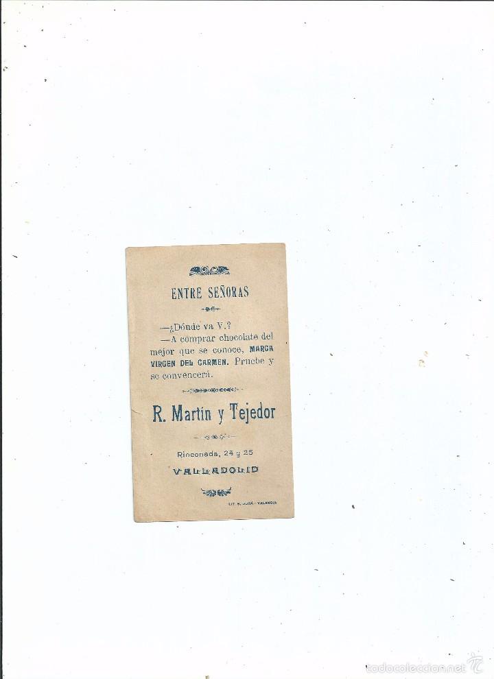 Coleccionismo: CHOCOLATE VIRGEN DEL CARMEN - R. MART&Iacute;N Y TEJEDOR - VALLADOLID
