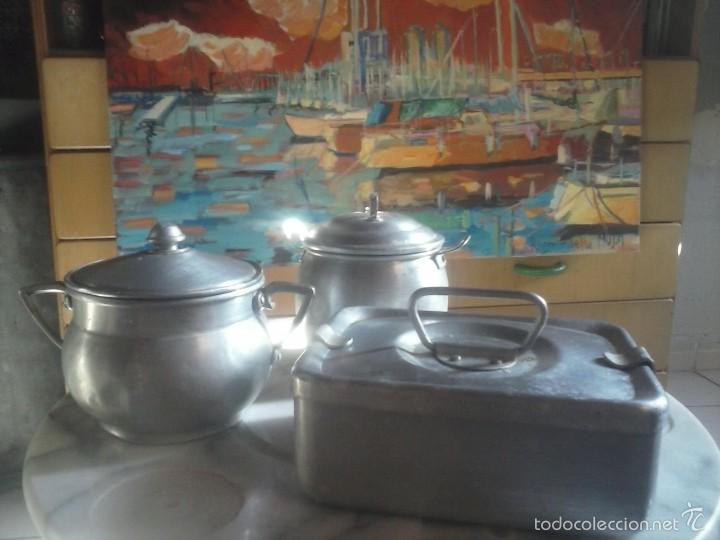 Coleccionismo: LOTE DE 3 MINIATURAS DE ALUMINIO .