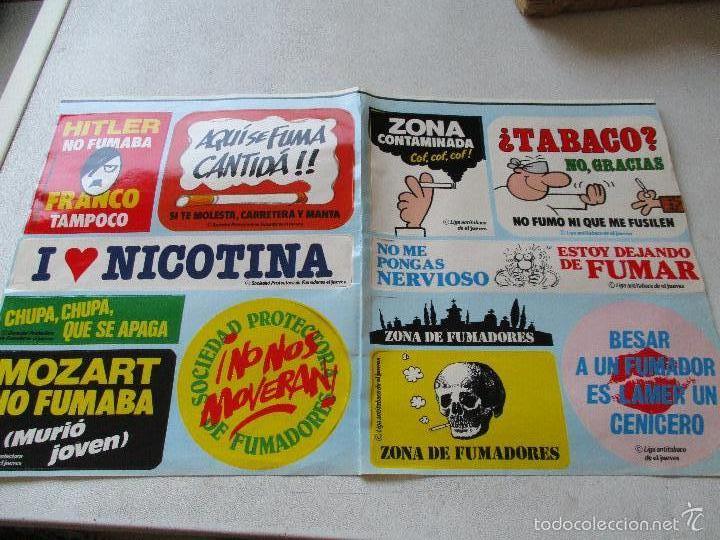 Coleccionismo: 12 PEGATINAS CON REFENCIAS AL TABACO - Foto 1