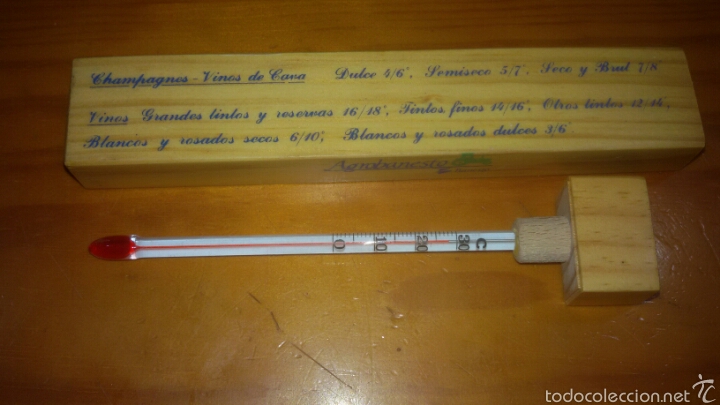 Coleccionismo: Bonito termometro para vinos - Foto 2