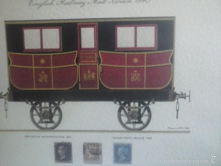 Coleccionismo: CUADRO VAGONES FERROCARRIL CORREOS . - Foto 4