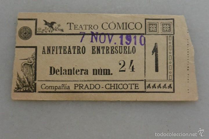 ENTRADA TEATRO C&Oacute;MICO 1910