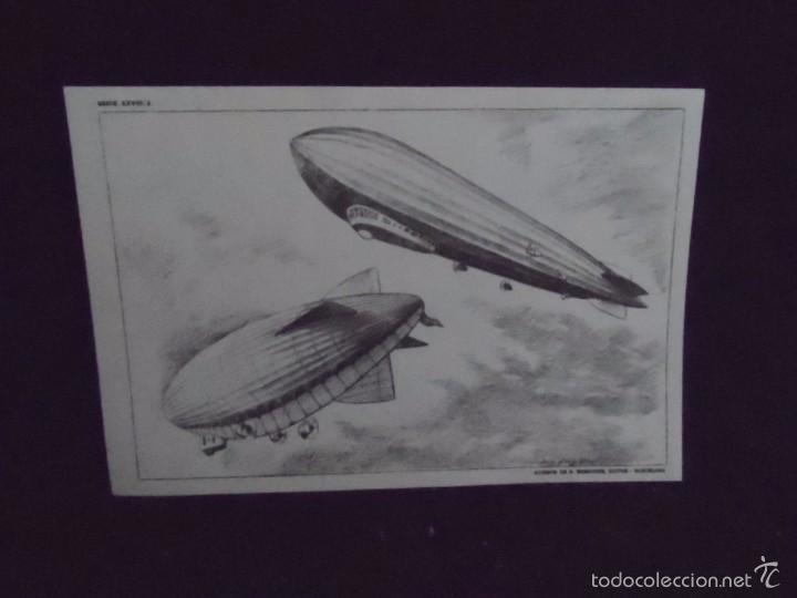 Coleccionismo: LAMINA DIBUJO AVION GLOBOS DIRIGIBLES GLOBO