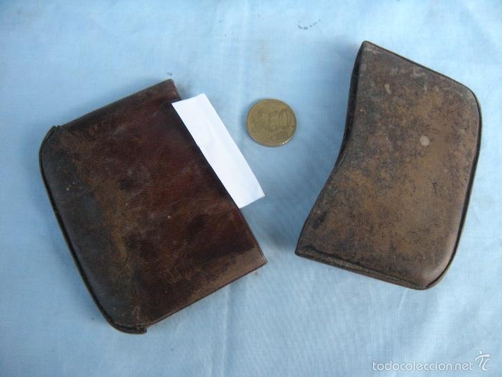Coleccionismo: ANTIGUA PETACA DE CUERO PARA TABACO - Foto 4