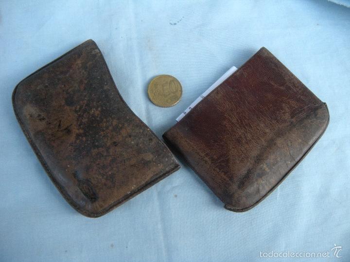 Coleccionismo: ANTIGUA PETACA DE CUERO PARA TABACO - Foto 5