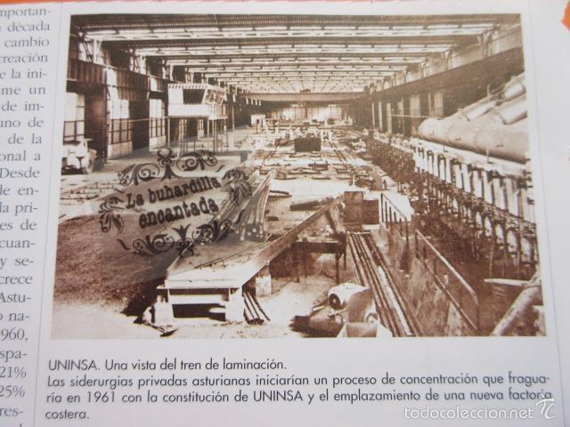 Coleccionismo: RECORTE FOTO - TREN DE LAMINACION DE UNINSA - TRASERA DURO FELGUERA HACIA 1918