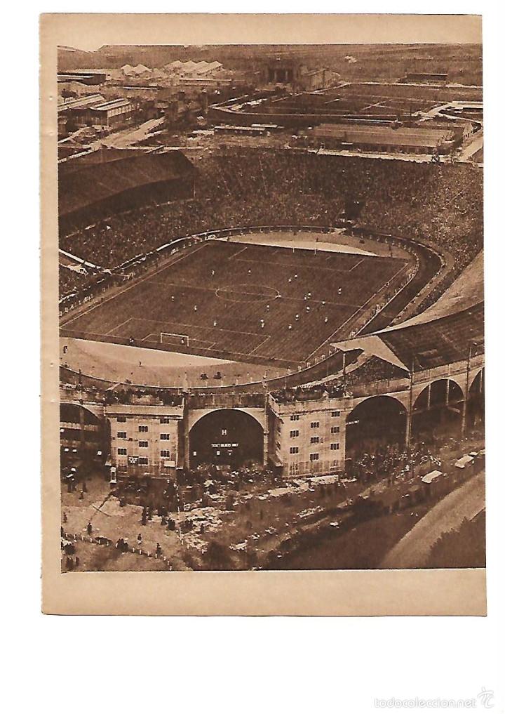 Sammelleidenschaft Papier: A&Ntilde;O 1934 RECORTE PRENSA DEPORTES FUTBOL FOTOGRAFIA ESTADIO DE WEMBLEY FINAL COPA INGLATERRA