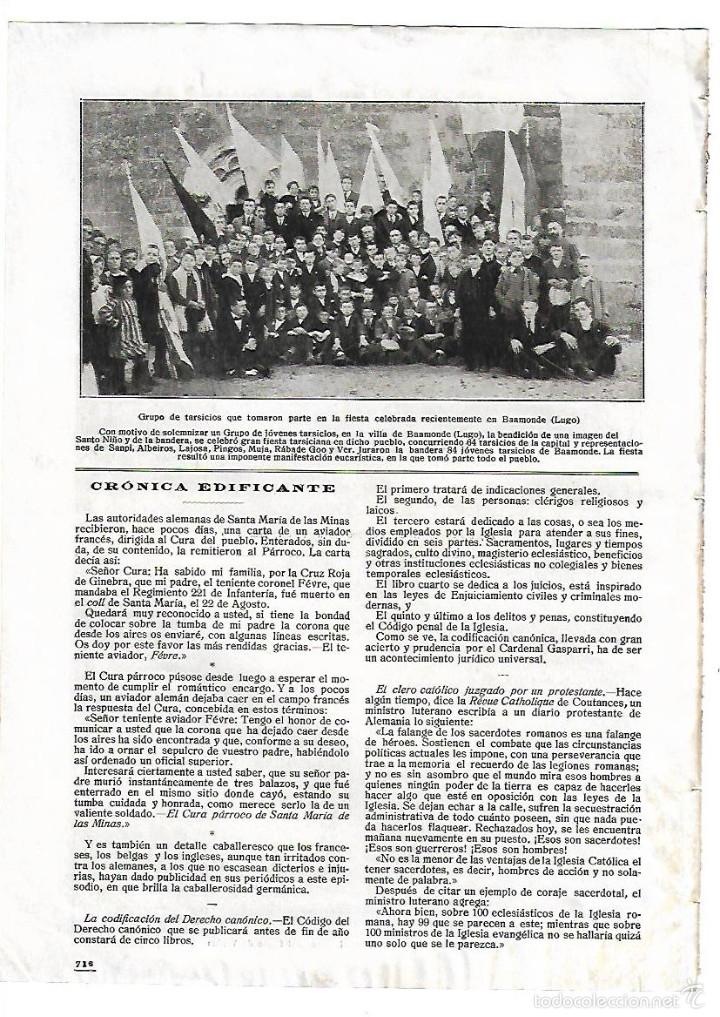Collecting paper: A&Ntilde;O 1916 RECORTE PRENSA FOTOGRAFIA GRUPO TARCISIOS FIESTAS BAAMONDE LUGO SAMPI ALBEIROS PINGOS