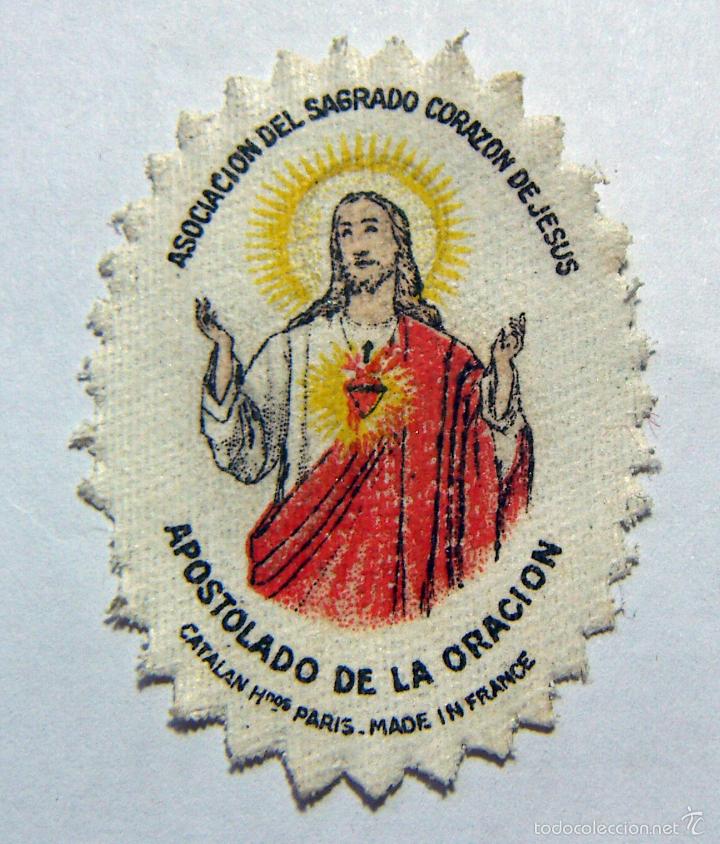 Coleccionismo: ESCAPULARIO EN PAPEL ENTELADO ASOCIACION DEL SAGRADO CORAZON DE JESUS