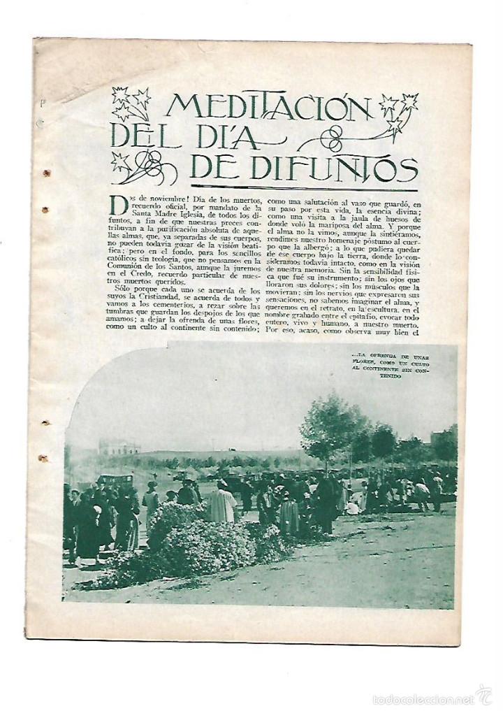 Collecting paper: A&Ntilde;O 1934 RECORTE PRENSA EL DIA DE DIFUNTOS CEMENTERIOS DE MADRID ENTERRAMIENTOS MADRILE&Ntilde;OS TUMBAS