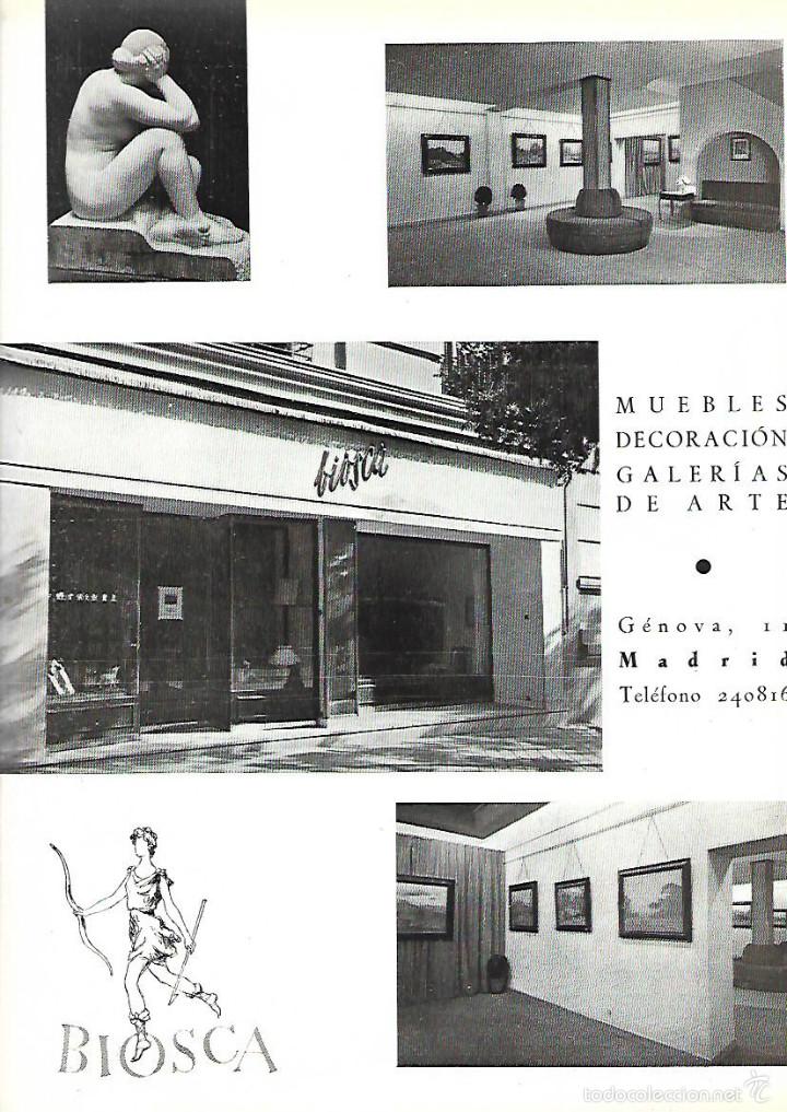 Collectionnisme: A&Ntilde;O 1950 RECORTE PRENSA PUBLICIDAD DECORACION MUEBLES BIOSCA RELOJ ELECTRO ORATOR