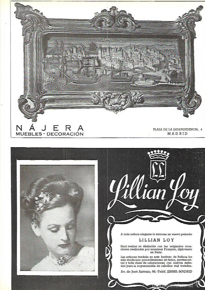 Collectionnisme: A&Ntilde;O 1950 RECORTE PRENSA PUBLICIDAD MUEBLES DECORACION NAJERA BOMBA PRAT CERCADO METALICO ARGA