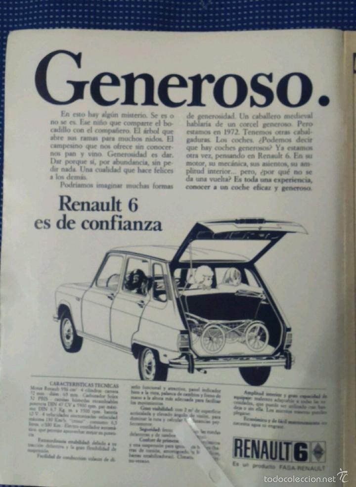 Coleccionismo: Publicidad automovil Renault 6 de 1972