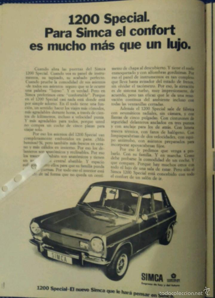 Coleccionismo: Publicidad automovil Simca 1200 Chrysler de 1973