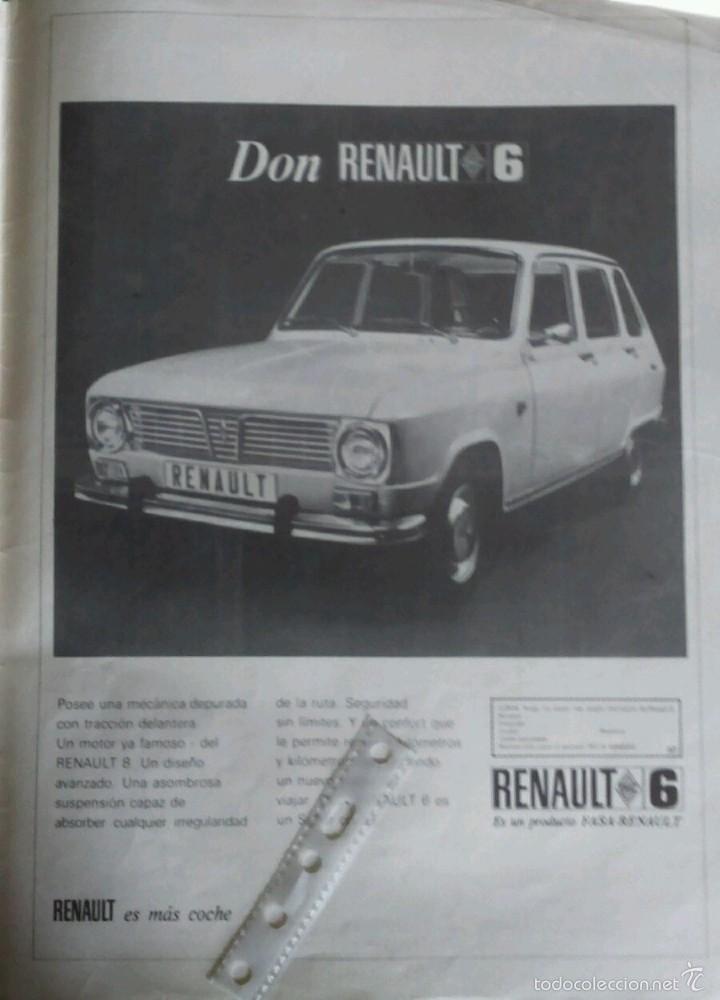 Coleccionismo: Publicidad automovil Renault 6 de 1972