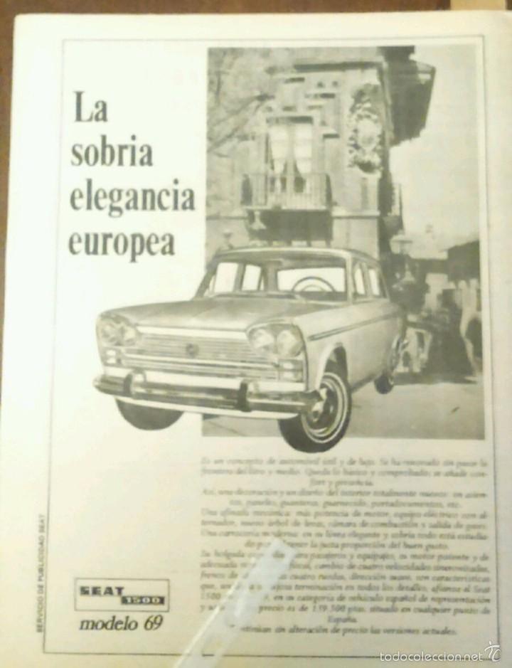 Coleccionismo: Publicidad automovil Seat 1500 de 1968