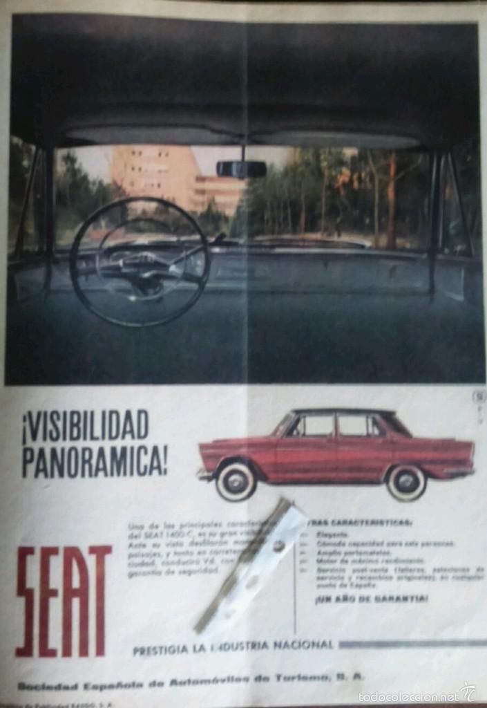 Coleccionismo: Publicidad automovil Seat 1400 C de 1962
