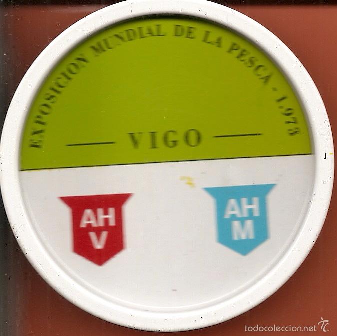 Coleccionismo: POSAVASOS??., EXPOSICI&Oacute;N MUNDIAL PESCA 1973-VIGO,  ALTOS HORNOS VIZCAYA-ALTOS HORNOS MEDITERR&Aacute;NEO