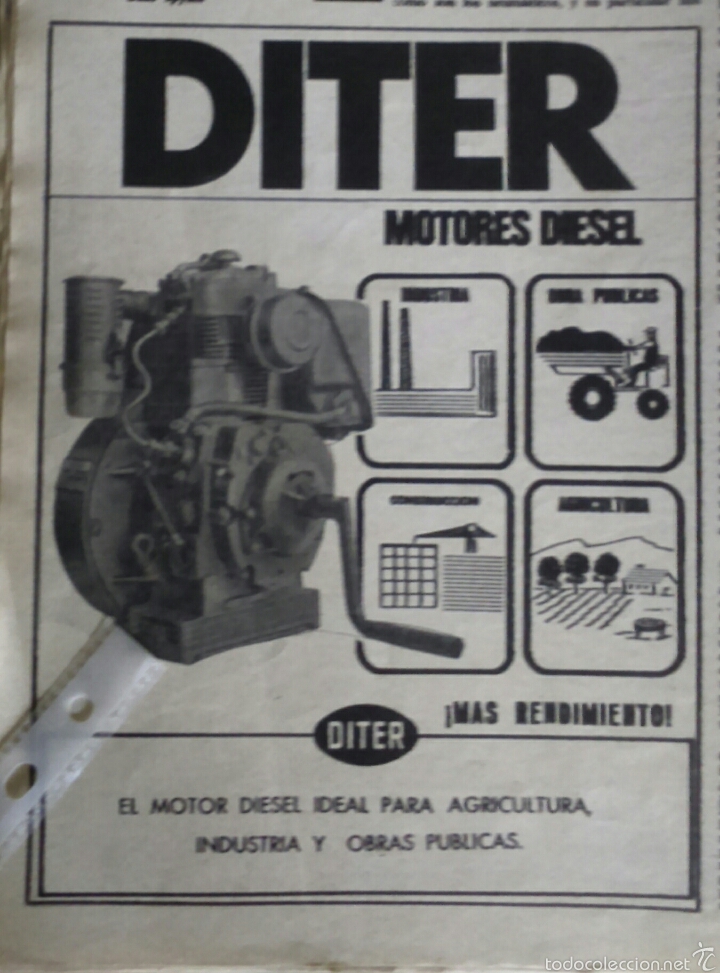Coleccionismo: Publicidad Motor Di&eacute;sel Diter de 1967