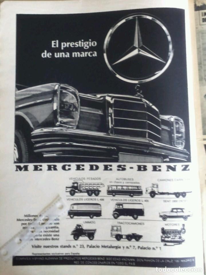 Coleccionismo: Publicidad automovil Mercedes-Benz de 1971 camion autobus unimog