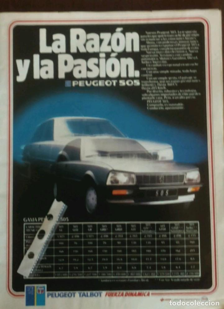 Coleccionismo: Publicidad automovil Peugeot 505 de 1984