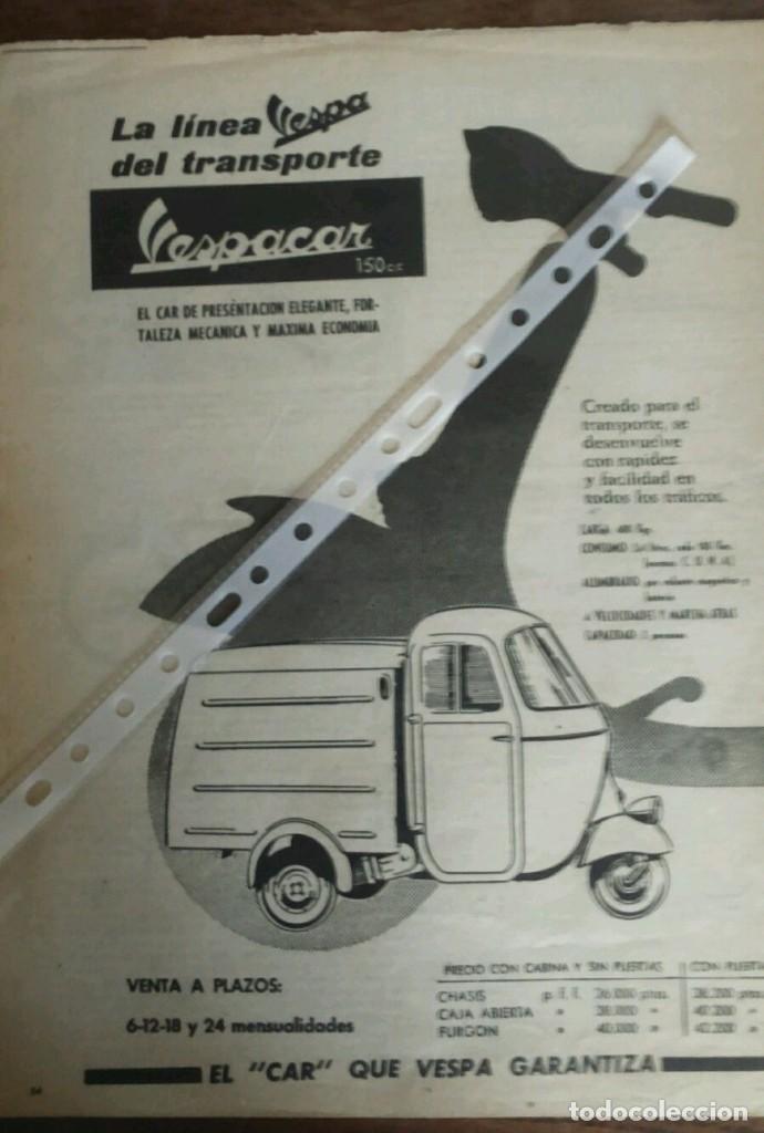 Coleccionismo: Publicidad Moto Motocarro Vespacar de 1963 de Vespa