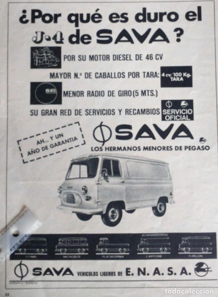 Coleccionismo: Publicidad furgoneta  Sava Pegaso de 1971