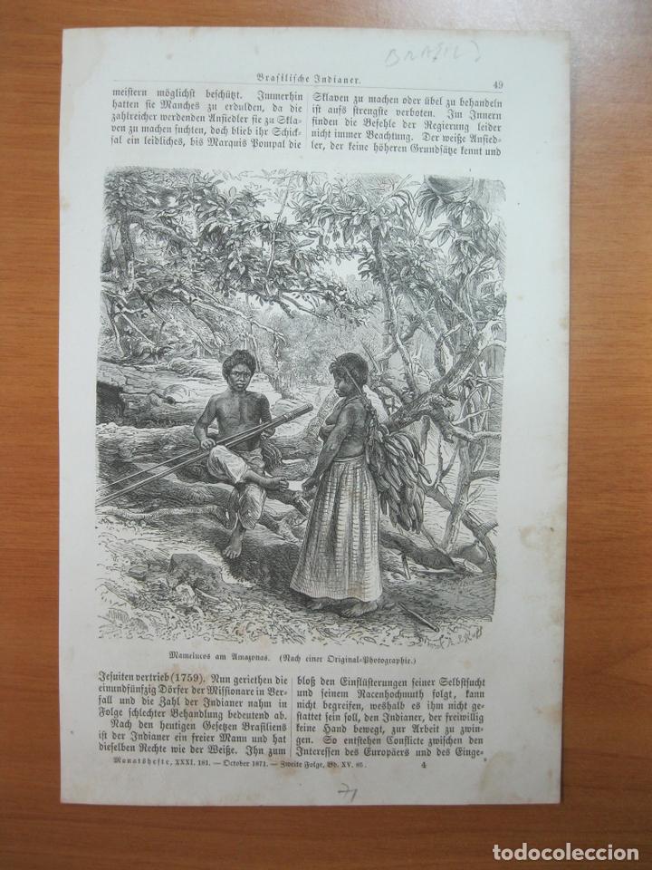 Collezionismo: Pareja de mamelucos o mestizos en el Amazonas (Brasil), 1871