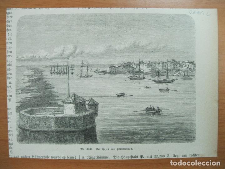 Collezionismo: Vista del puerto de Recife ( Pernambuco, Brasil), 1877