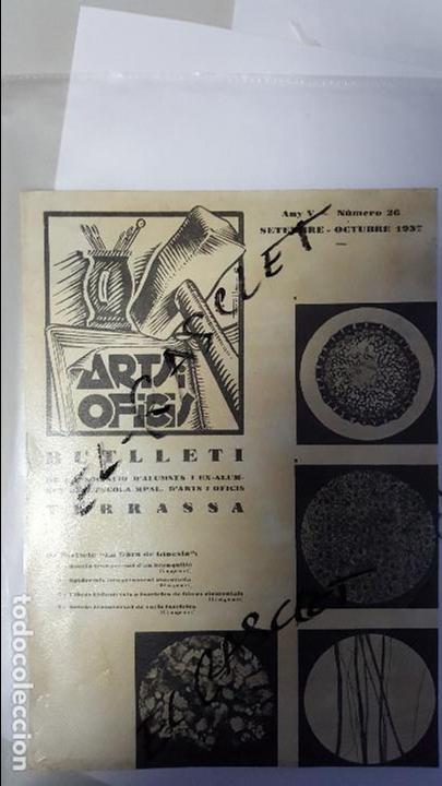 Collectionnisme: ANTIGUO  BOLLETIN D. ASSOCIA&Ccedil;IO  D, ALUMNES  I EX - ALUMNES  DE L. ESCOLA  MPAL, D,ARTS I OFICIS -
