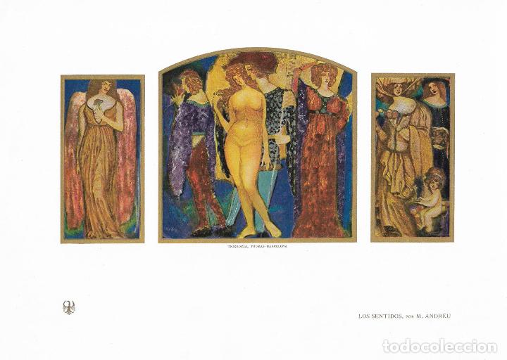 Coleccionismo: LAMINA DE MARIANO ANDREU ESTANY (1888-1976) - LOS SENTIDOS - TRICROMIA, THOMAS