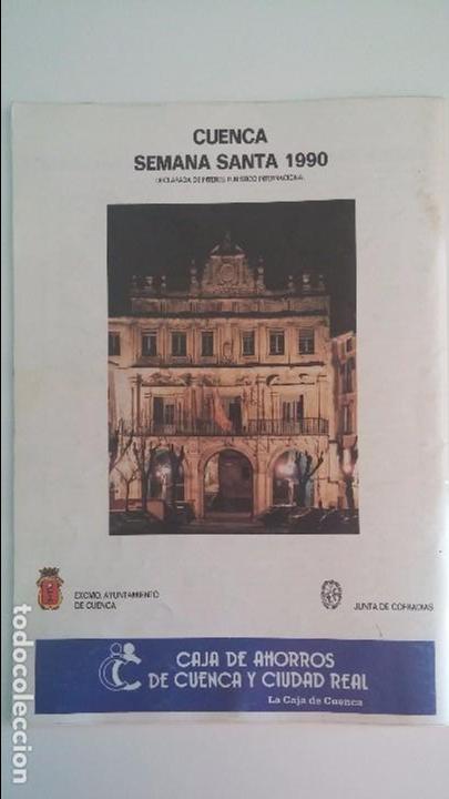 Coleccionismo: Programa oficial de la Semana Santa de Cuenca. A&ntilde;o 1990 - Foto 2