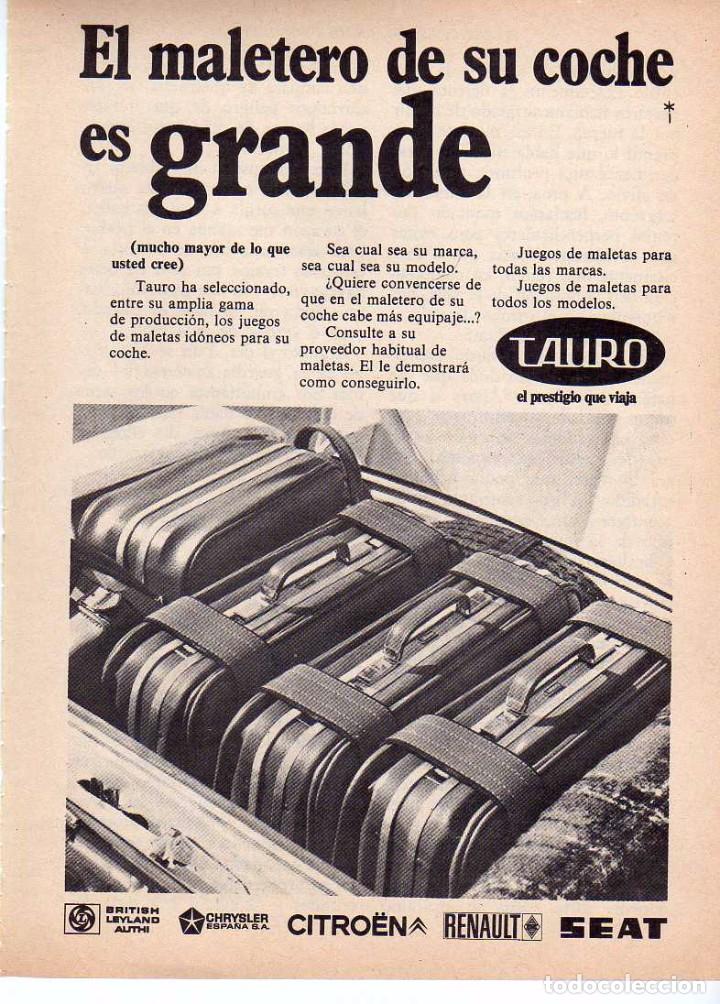 Coleccionismo: ANUNCIO PUBLICIDAD MALETAS TAURO