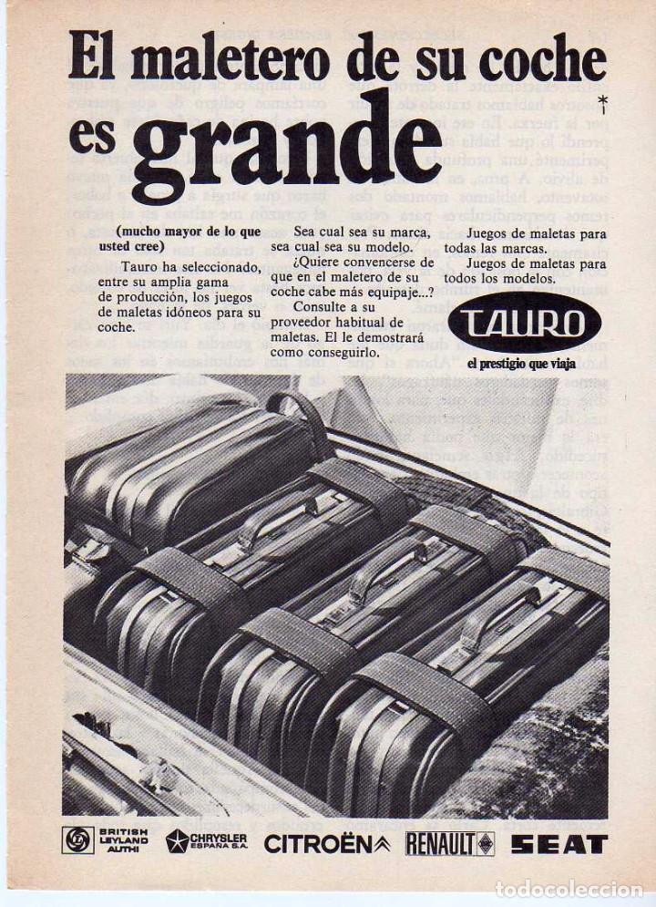 Coleccionismo: ANUNCIO PUBLICIDAD MALETAS TAURO