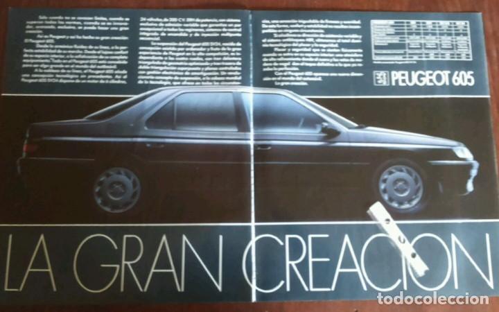Coleccionismo: Publicidad automovil Peugeot 605 de 1990