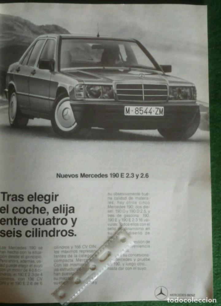 Coleccionismo: Publicidad automovil Mercedes-Benz 190 de 1987