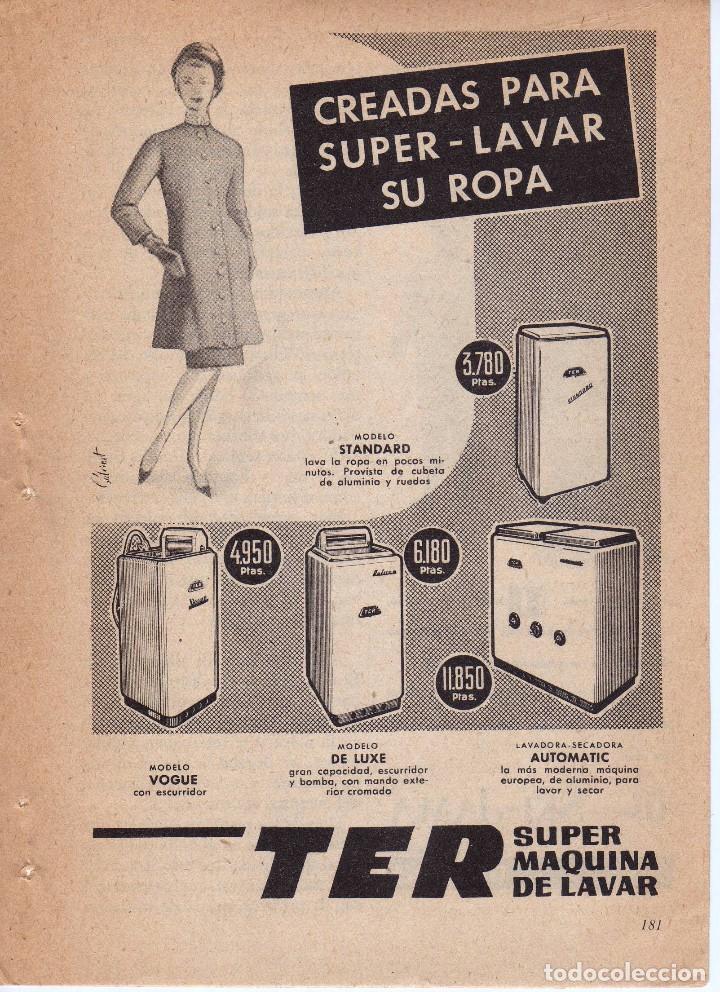 Coleccionismo: ANUNCIO PUBLICIDAD LAVADORAS TER-SKI JAMA