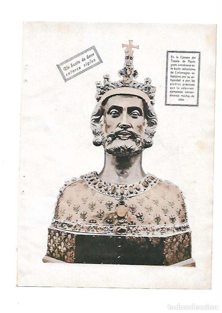 Collecting paper: A&Ntilde;O 1932 RECORTE PRENSA ARTE ESCULTURA BUSTO DE CARLOMAGNO CAMARA DEL TESORO DE AQUISGRAM