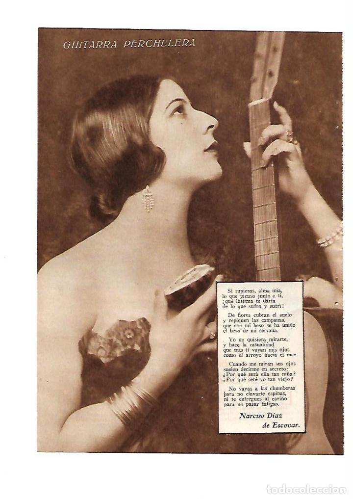 Coleccionismo: A&Ntilde;O 1932 RECORTE PRENSA POESIA GUITARRA PERCHELERA NARCISO DIAZ DE ESCOVAR