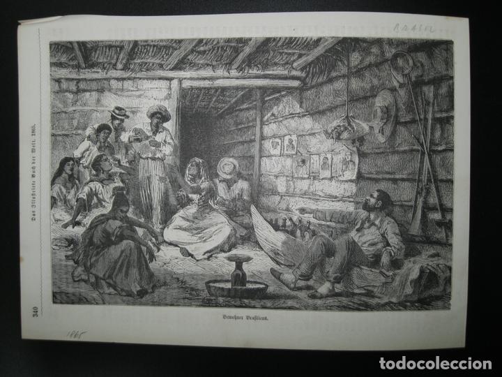 Coleccionismo: Residentes en Brasil, 1865. - Foto 1