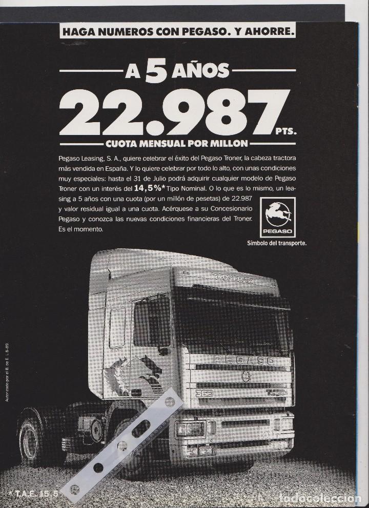 Coleccionismo: publicidad camion Pegaso Troner de 1989