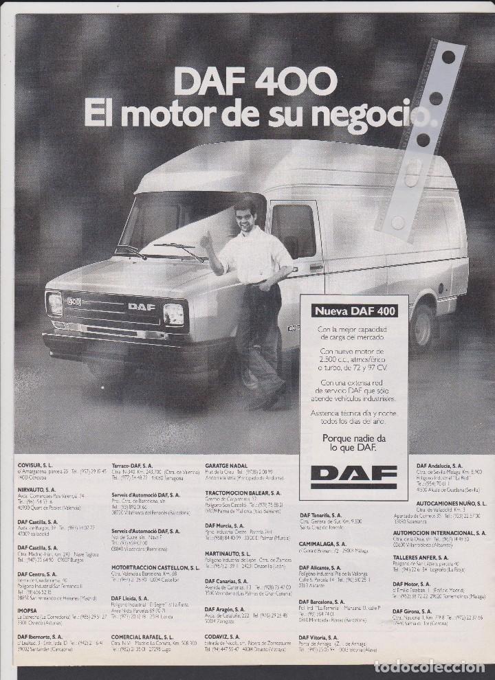 Coleccionismo: Publicidad Furgoneta Daf de 1989