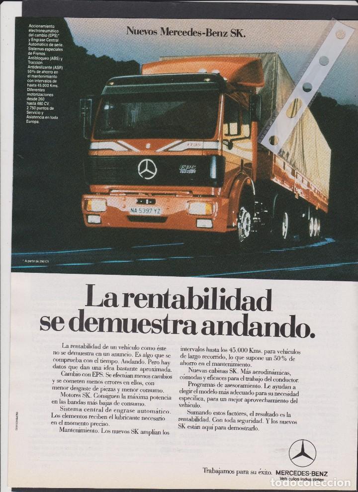 Coleccionismo: Publicidad camion Mercedes Benz de 1990