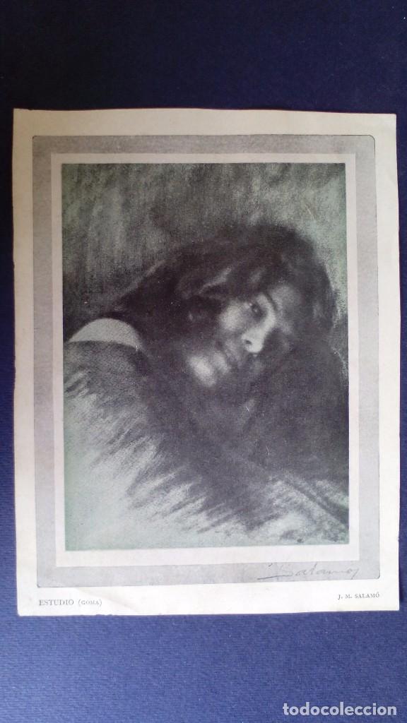 Coleccionismo: BONITA LAMINA  ESTUDIO  GOMA  J.M.SALAMO MIDE 19 X 14 C.M.