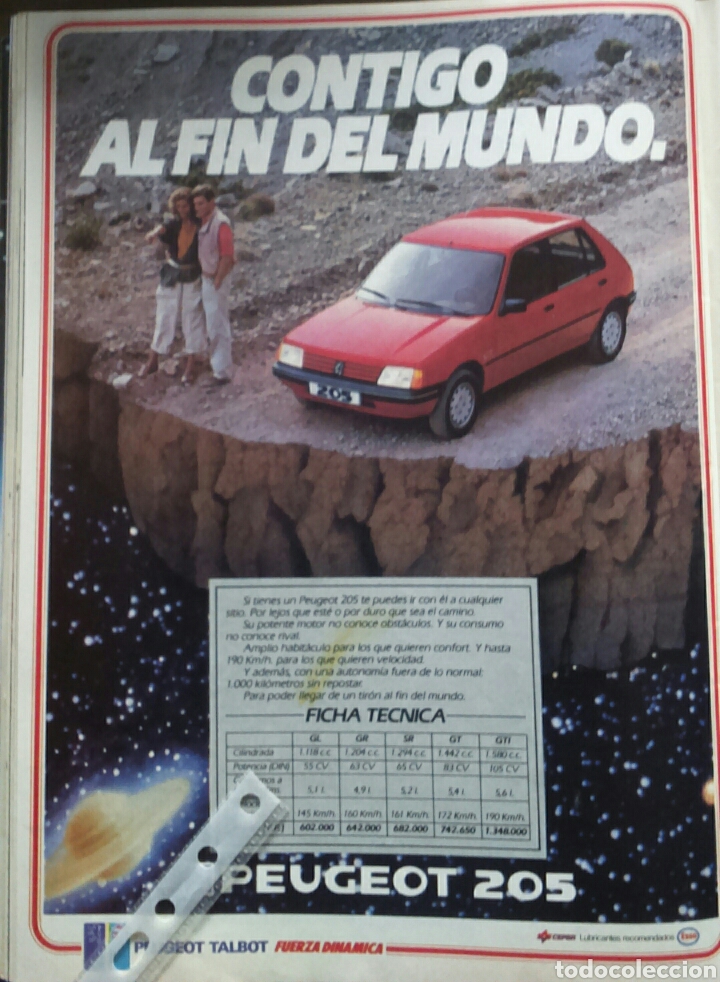 Coleccionismo: Publicidad automovil Peugeot 205 de 1984